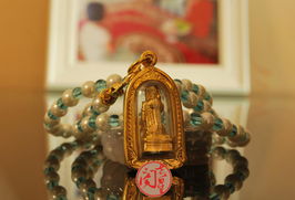 泰国佛牌精品店 真品龙婆本佛寺开光中模女神招财保平安